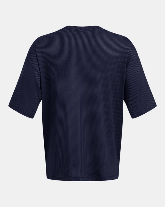 Men's UA Rival Waffle Crew in Blue image number 4